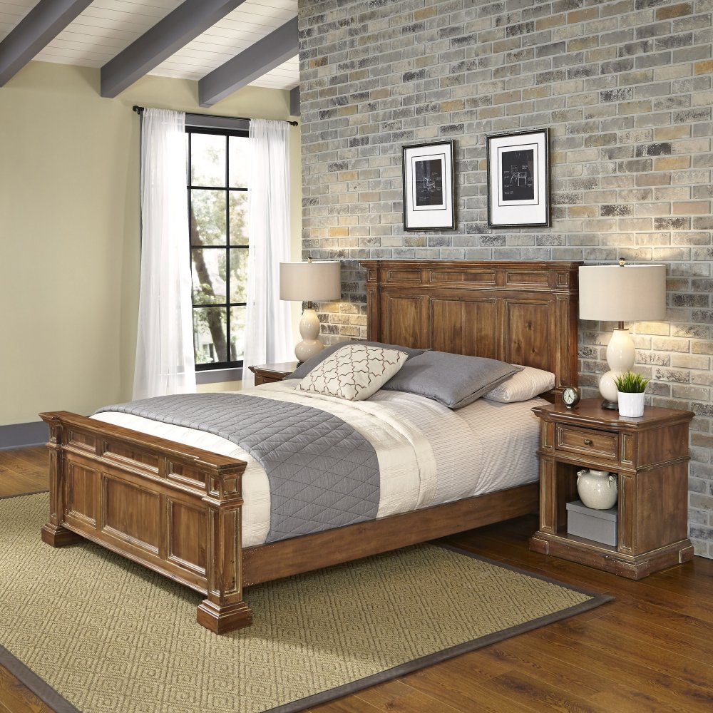 vintage king bed cheap americana vintage king bed and two nightstands home styles vintage king bed cheap americana vintage king bed and two nightstands home styles